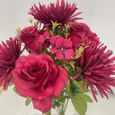 20" FUJI MUM & ROSE BUSH X14 BURGUNDY