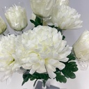 22" BALL MUM BUSH X9 WHITE