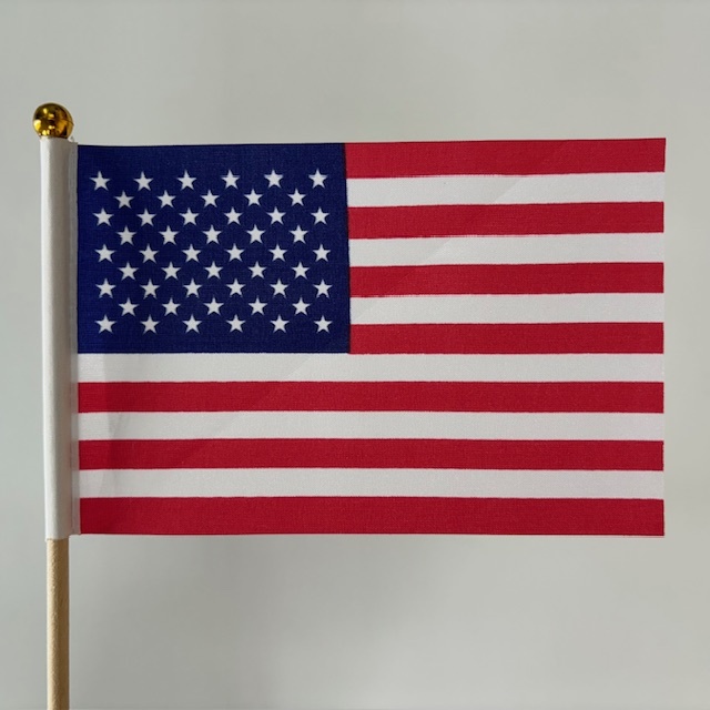 4" X 6" AMERICAN FLAG (12" STICK)