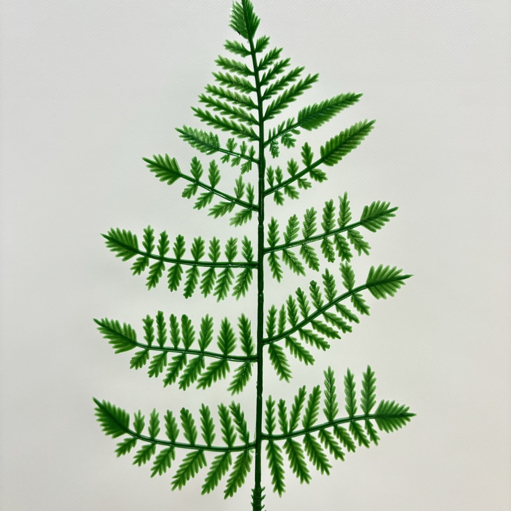 14" PLASTIC LEATHERLEAF FERN GREEN