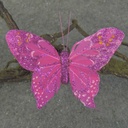 BUTTERFLY 4.5" 3-ASST'D W/GLIT PASTEL