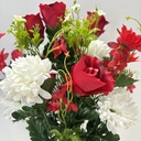 23" MUM/ROSE/DAISY BUSH X24 RED/WHITE
