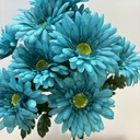 17" GERBERA DAISY BUSH X14 TEAL