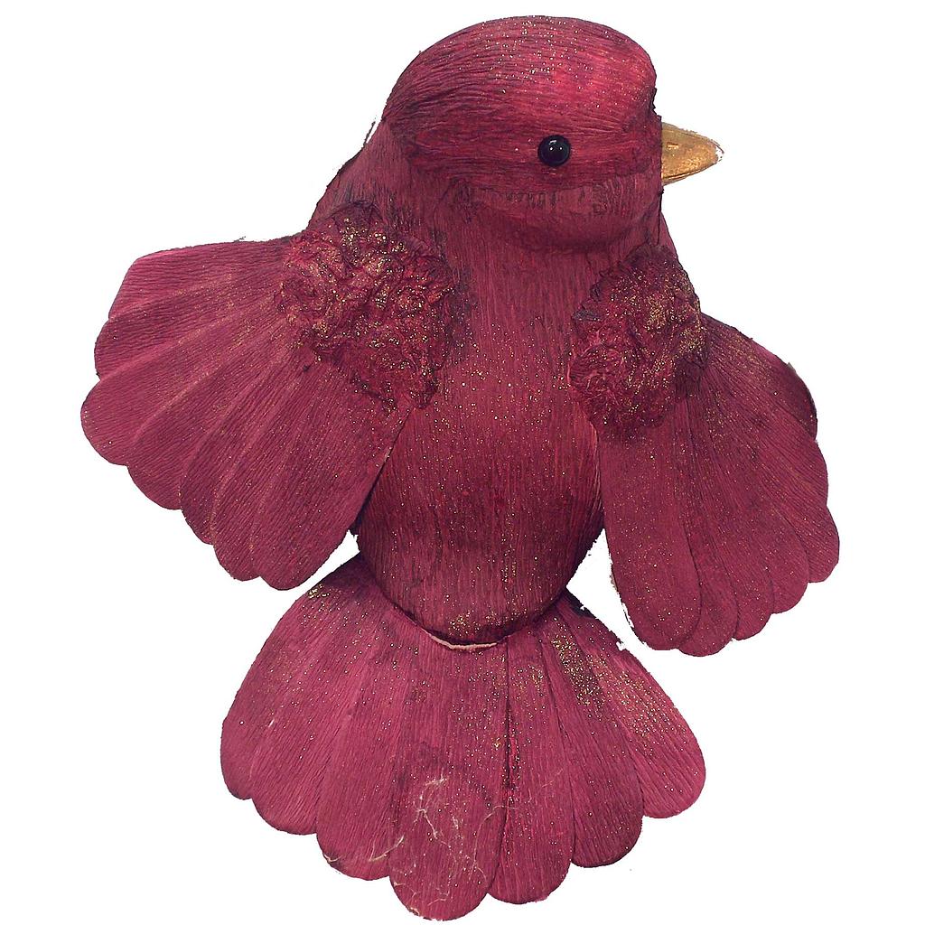 [B502474C] 7.5" BURGUNDY BIRD
