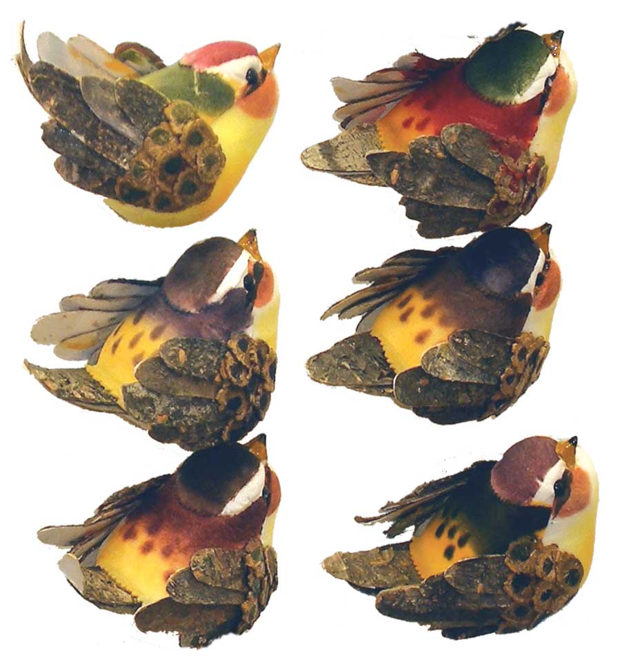 2.5" MUSHROOM BIRD  6-ASST