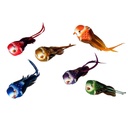 BIRD 5.25" MUSHROOM/FEATHER 6-ASST W/CLIP