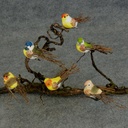 BIRD 3.5" MUSHROOM/TWIG 6-ASST W/CLIP