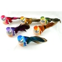 5" BIRD MUSHROOM/FEATHER 6-AST W/CLIP