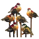 2.5" MUSHROOM BIRD-PERCH/PICK 6 ASST JEWELTONE