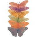 4.5&quot; BUTTERFLY (6 ASSORTED PER PACK) PASTEL MONARCHS