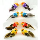3.5" BIRD MUSHROOM/FEATHER 4-ASST W/CLIP