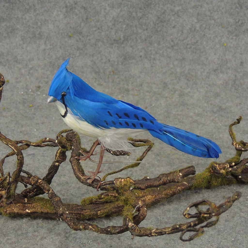[B66724] 6" BLUE JAY FEATHERED