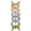 4.75&quot; BUTTERFLY W/MICA ON WIRE 6 ASST