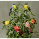 4.5" MUSHROOM/FEATHR BIRD 6-AST W/CLIP