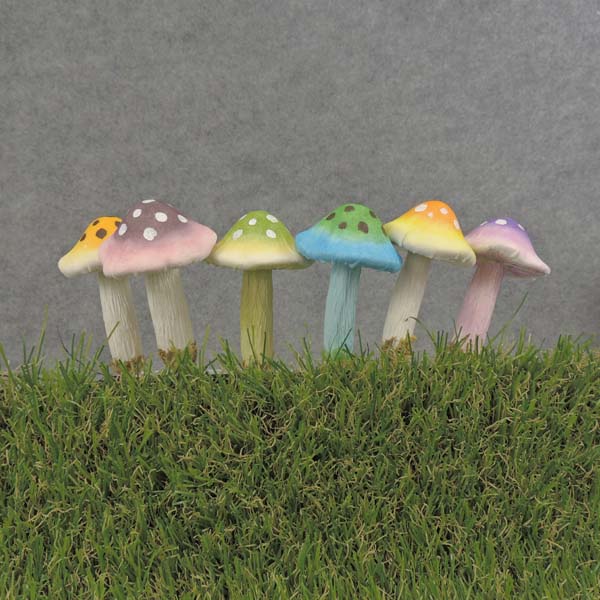 MUSHROOM 3.5" w/5.5" WIRE 6 ASST