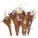 12" NEST WITH BIRD ON BRANCH 6-ASST