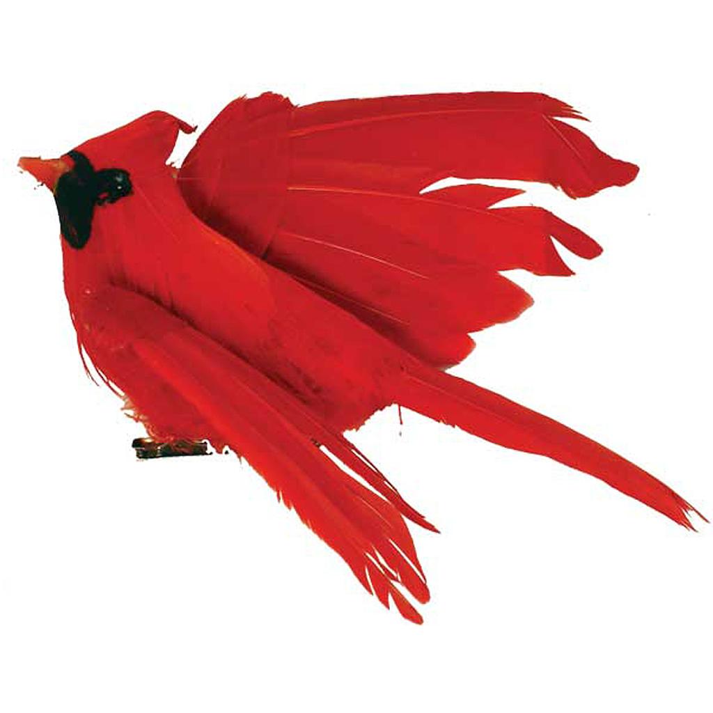 5.5&quot; FLYING CARDINAL W/CLIP