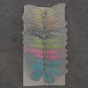 4.5" BUTTERFLY PASTEL 6 ASST W/SIL GLIT 