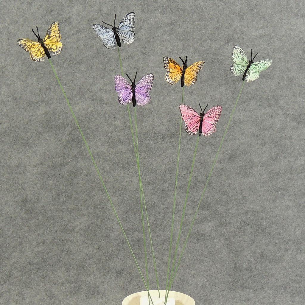 [B66227] 2.5" BUTTERFLY ON/16" HARD WIRE PASTEL