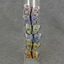 BUTTERFLY 2.5&quot;    W/ELASTIC (6PC) PASTEL