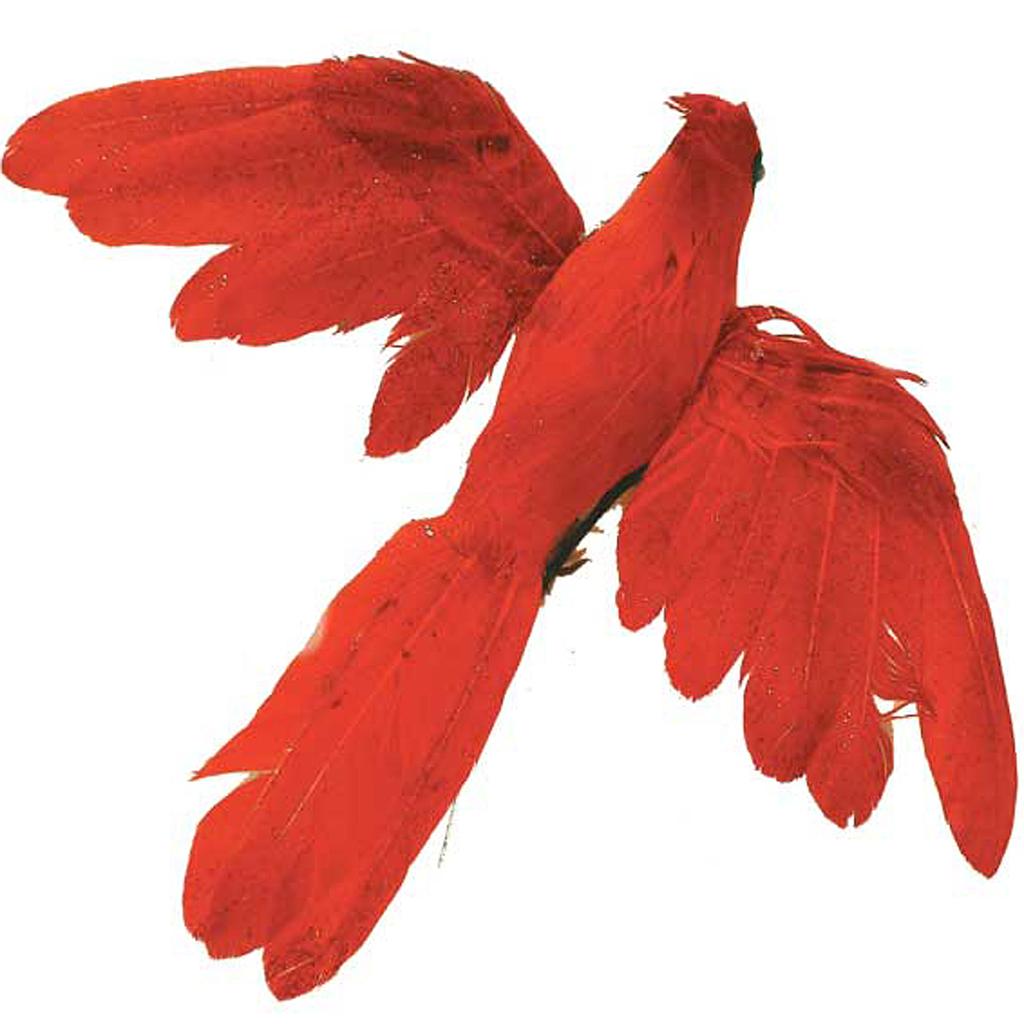 6.5" CARDINAL FLYING FEA RED
