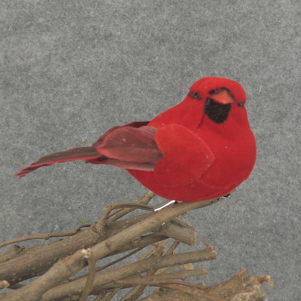 CARDINAL 3.25" MUSHRM/FEA W/CLIP