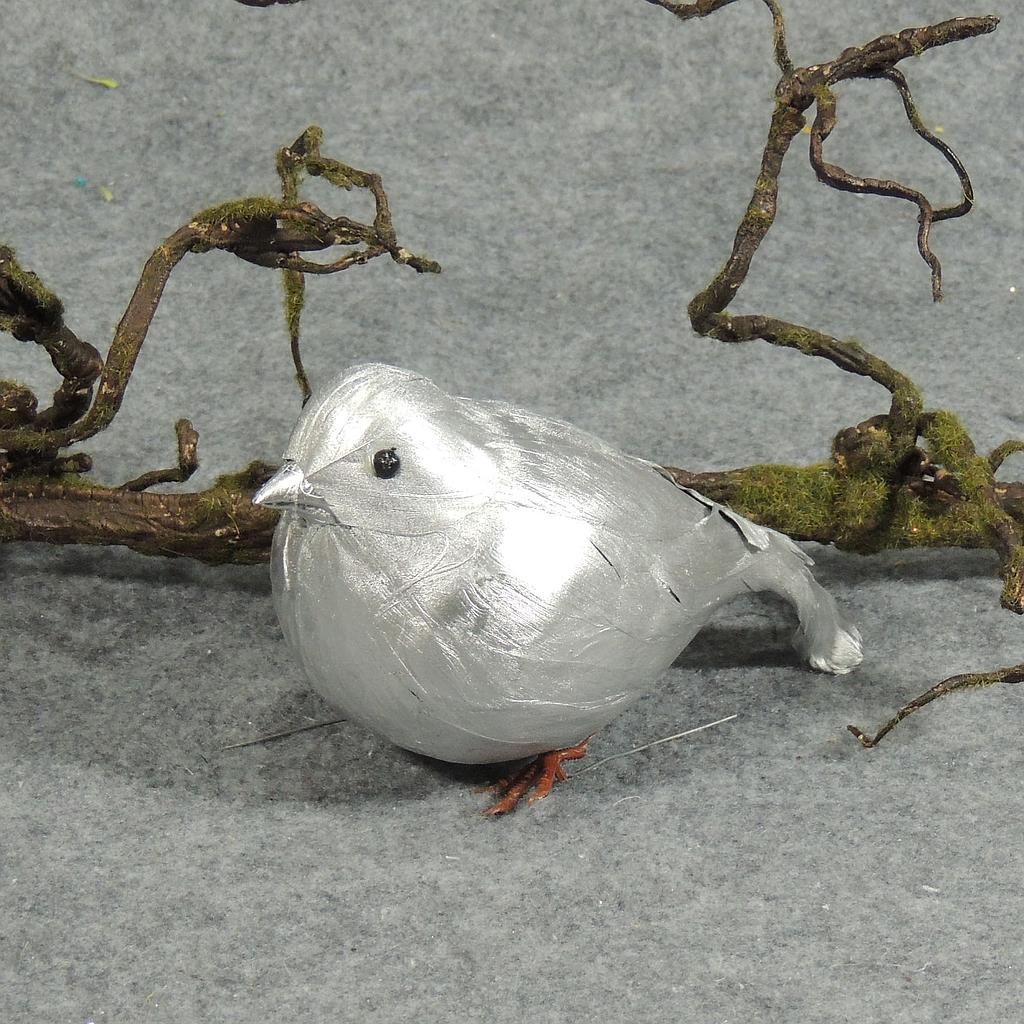 [B694S-I] 7" SILVER FAT CARDINAL (INDIVIDUAL)