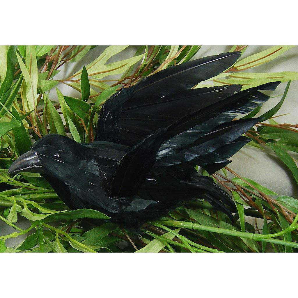 7.5&quot; FLYING CROW WITH A CLIP