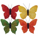 2.5" FEATHER BUTTERFLY  4 ASST