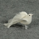4" FLOCKED WHITE DOVE
