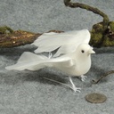 5" FLOCKED WHITE DOVE