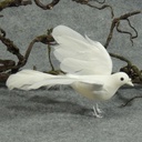 9" FLOCKED WHITE DOVE