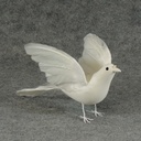 12" FLOCKED WHITE DOVE