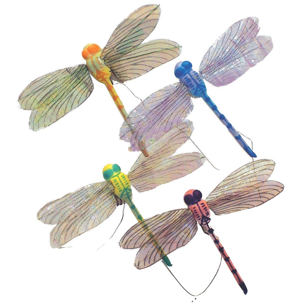[B6676] DRAGONFLY 3" x 4"   4-ASST'D W/WIRE