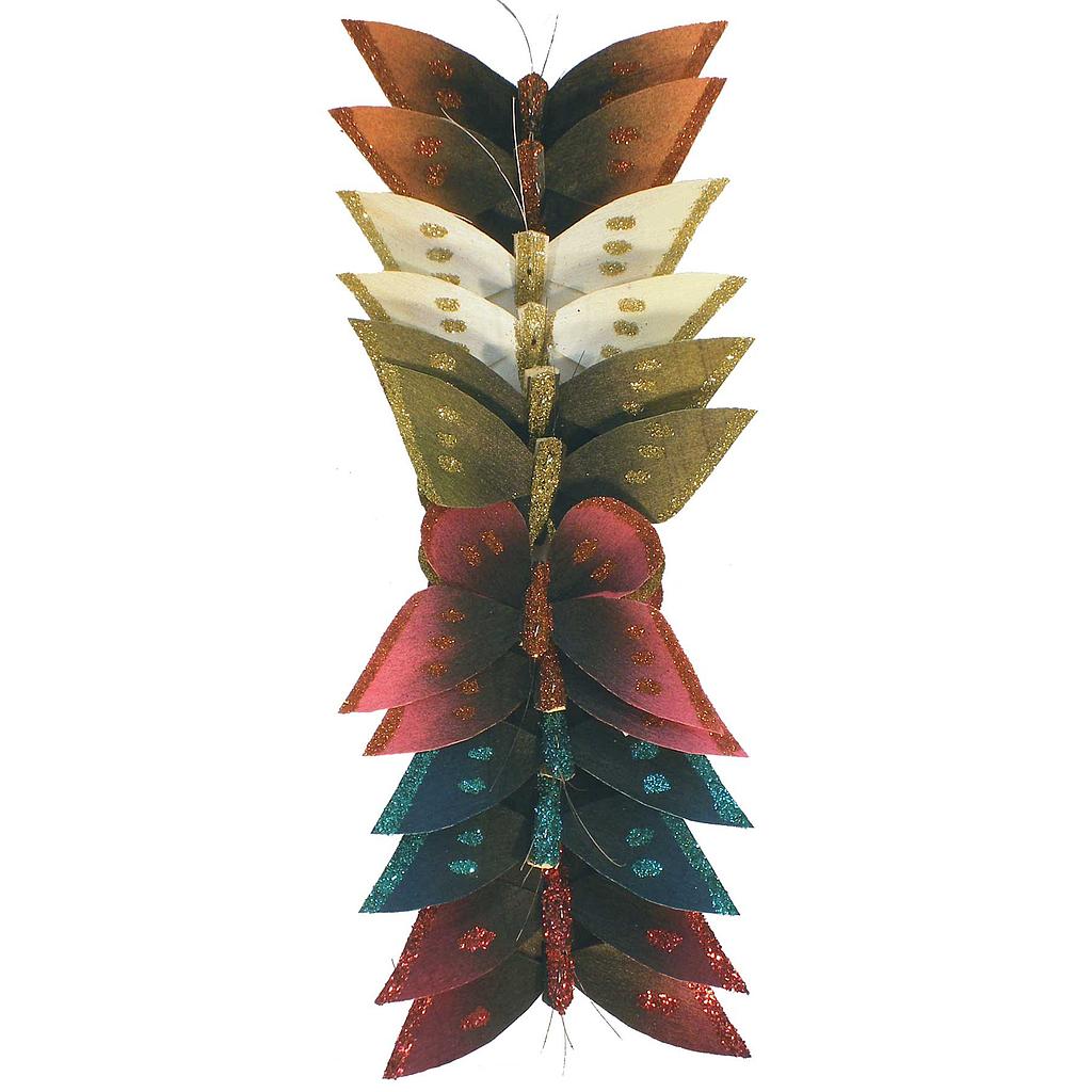 3.25" FEA. GLITTER BUTTERFLIES  6-ASST