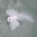 4.5" DOVE FLYING MUSHROOM/FEATHER W/CLIP