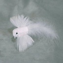 DOVE FLYING MUSHROOM/FEATHER 4.5" W/CLIP