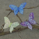 BUTTERFLY 4.5" 3-ASST'D W/GLIT PRIMARY ASST W/ WIRE