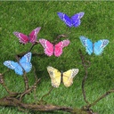 BUTTERFLY 4" 6-ASST'D  W/WIRE