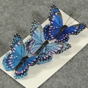 BUTTERFLY 3.25" 3 SHADES ASST'D BLUE ASST W/CLIP