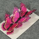 BUTTERFLY 3.25" 3 SHADES ASST'D FUSCHIA ASST W/CL W/CLP