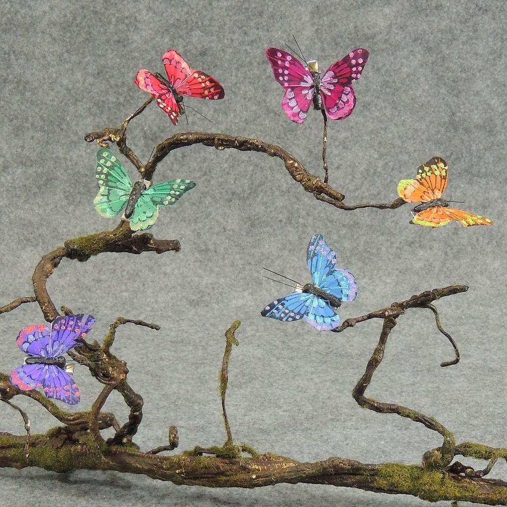 BUTTERFLY 2.5" 6-ASST'D  W/CLIP