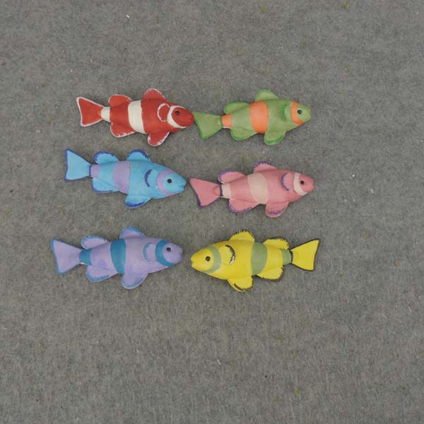 FISH TROPICAL 4.5x2" W/WIRE     6 ASST
