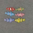 FISH TROPICAL 4.5x2" W/WIRE     6 ASST
