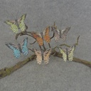 BUTTERFLY 3.5" EARTH TONES W/CLIP 6-ASST