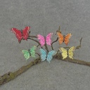 BUTTERFLY 3" FEATHER/WIRE 6 ASST