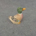DUCK WOOD MINI 3" BLUE/GREEN SITTING UP