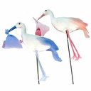 4" STORK W/BABY ON PICK ASST(12-BLUE/12-PINK)