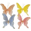 6.25"BUTTERFLY W/MICA &8" WIRE 4 COLOR ASST