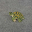 TURTLE WOOD 2"x3" GREEN/YELLOW 